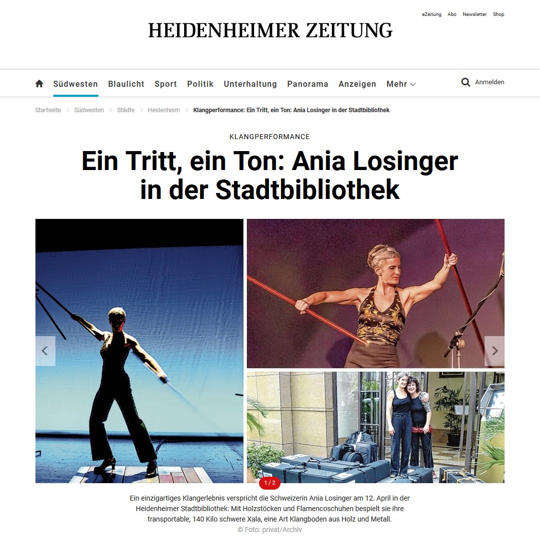 Ein Tritt, ein Ton: Ania Losinger in der Stadtbibliothek