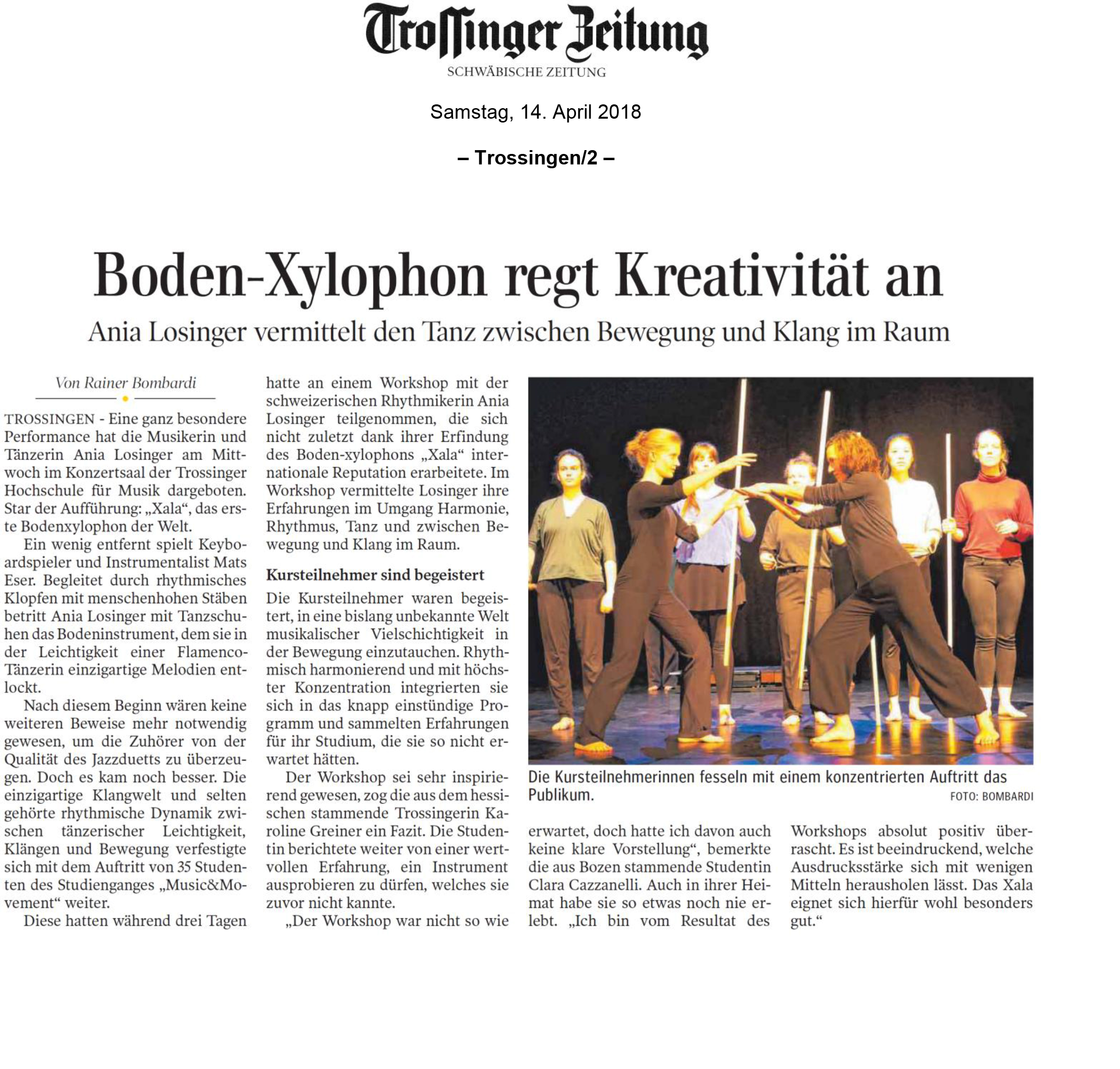 Boden-Xylophon regt Kreativität an